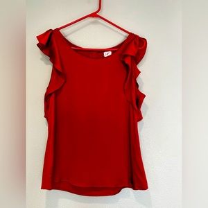 Ann Taylor Loft Cherry Red Blouse - Sz Medium Petite